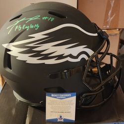 Philadelphia Eagles Jalen Reagor autographed helmet