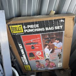 6 Piece Punching Bag Set New Vintage 