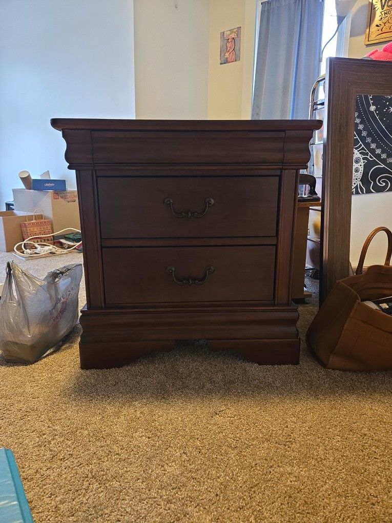 Red Wood Nightstand