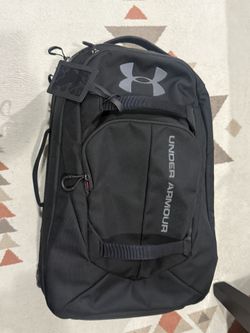 Under Armour Navy Blue Rolling Duffle Bag Travel Luggage Wheel Suitcase