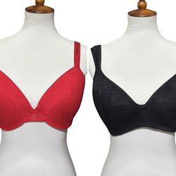 Lot of 2 underwire light padding bra size 38D, Nautica & IZOD