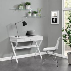 Ameriwood Home Campaign Desk, White