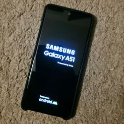 Samsung Galaxy A51 5G, 128g, Black - T-Mobile w/ Soft Case