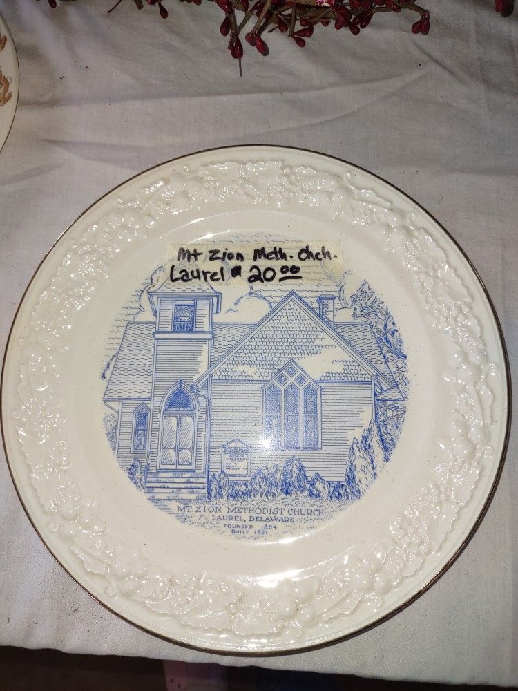 Laurel De. Mt. Zion Methodist Church Vintage plate