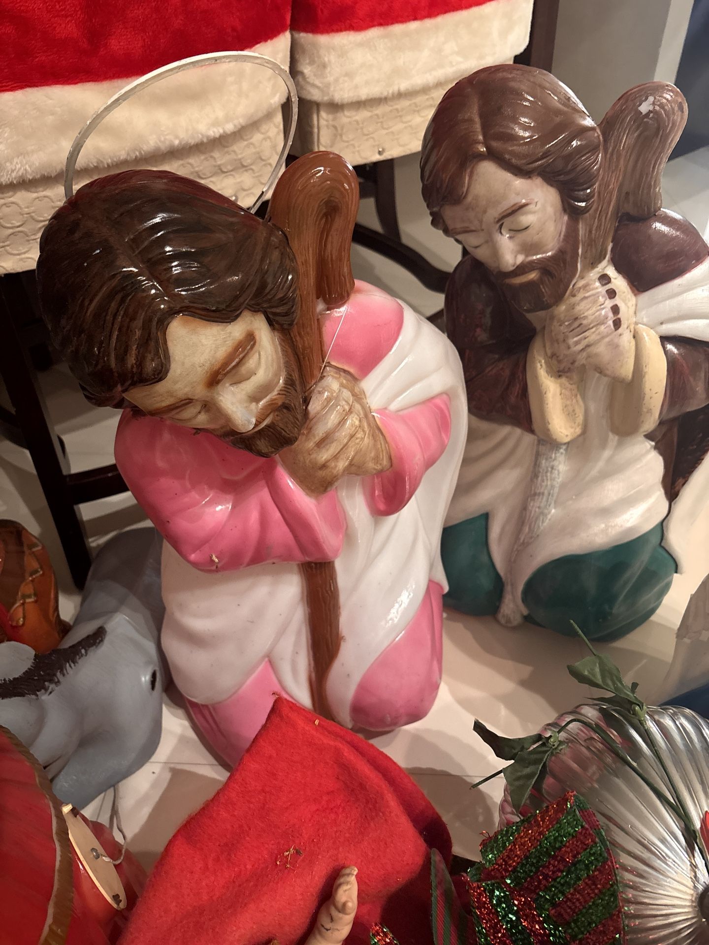 VINTAGE RARE BLOW MOLD NATIVITY CHRISTMAS 🎄 3ft