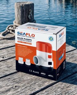 Bilge Pump by Seaflo 13A Series 4700 GPH Non Automatic - 24V, Marine Submersible, 21 ft Head