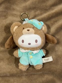 Pochacco Mint Latte Plush Keychain