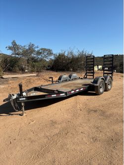 2019 MMDI flatbed tandem axle equipment trailer