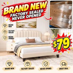 Queen Size Bed Frame Brand New In Box No Box Spring Needed