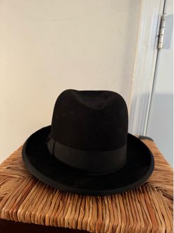 Stetson Black Felt Royal De Luxe Fedora size 7