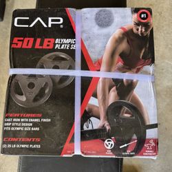 CAP 50LB OLYMPIC PLATE SET