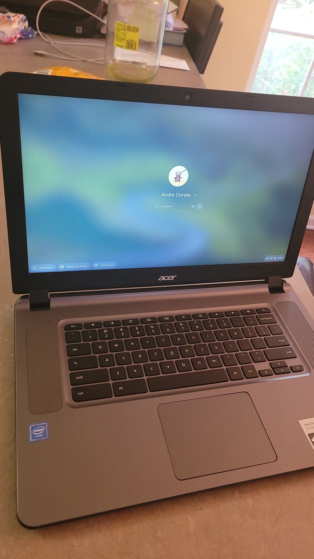 Acer Chromebook with charger