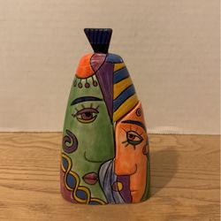 Picasso Inspired Salt And Pepper, Ceramic Shakers 5” X 3” B27