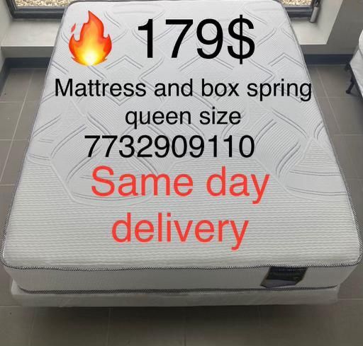 Queen Size Mattress And Box Spring $179 Only