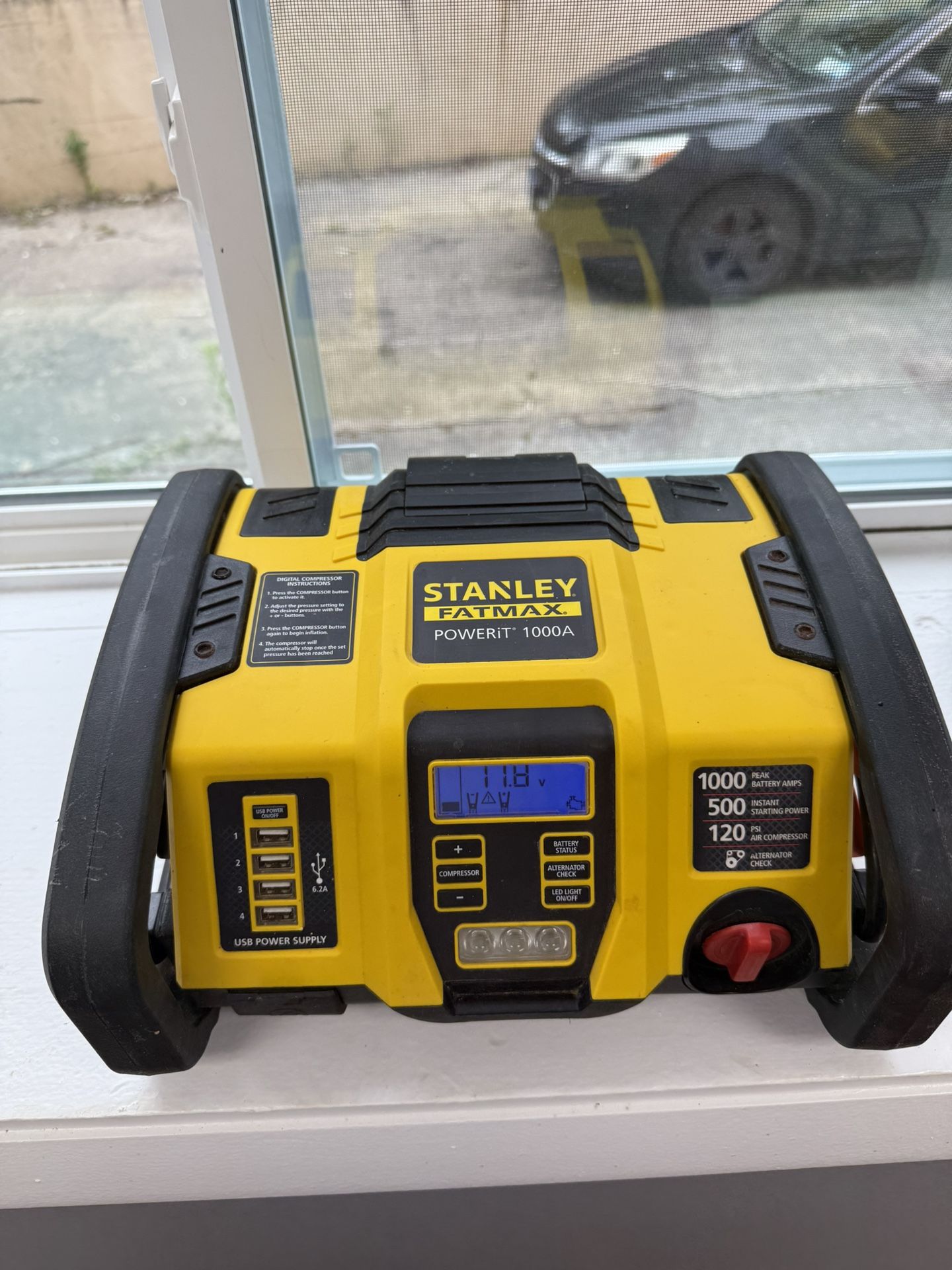 Stanley FatMax PowerIt 1000A Jump Starter with Air Compressor – $100 (Used, Great Deal!)
