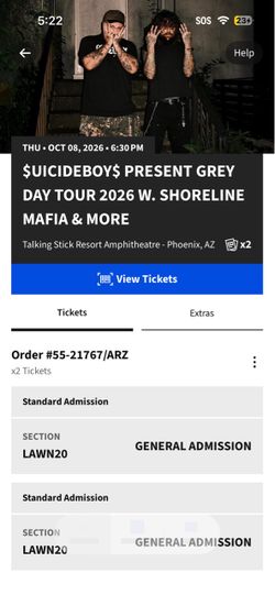 $uicideboy$ Grey Day Tour 2026 – 2 Tickets