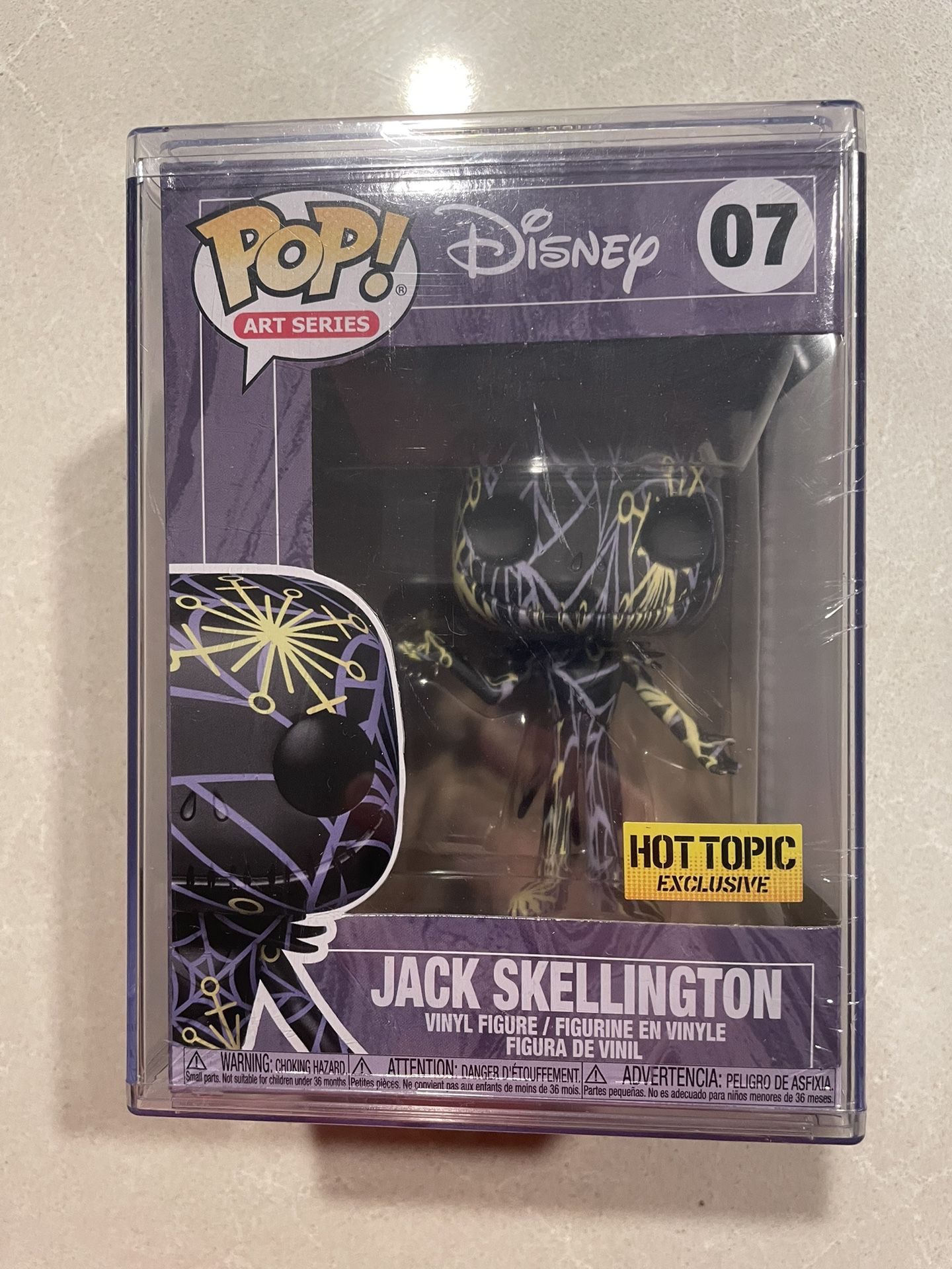 Jack Skellington Art Series Funko Pop *SEALED MINT* Hot Topic Exclusive Disney Nightmare Before Christmas NBC 07 with Hard Stack protector