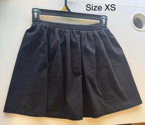 Black Gathered Mini Skirt Size XS