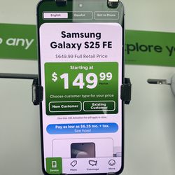 Samsung Galaxy S25fe phones just for $149.99# Cricket Wireless # 4831 W Irving Park Road Chicago IL 60641#