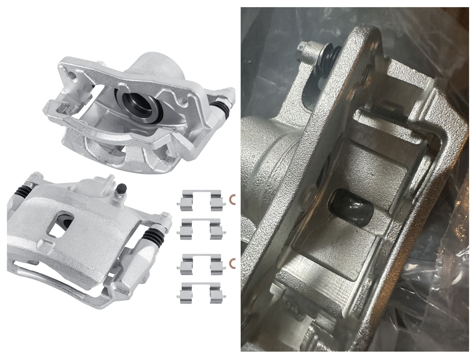 Open Box 2PCS Front Disc Brake Calipers Assembly with Bracket Compatible with 1(contact info removed) Honda Civic,