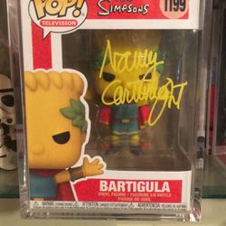 Bartigula Bart Simpson Autographed Funko Pop.