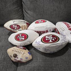 Signed 49ers Footballs 