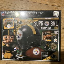 NFL Pittsburgh Steelers Retro Puzzle Jigsaw Puzzle Football 500 Pieces Pcs