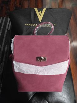 NEW Vanessa Williams Burgundy Posh Mini Backpack