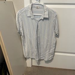 Blue Striped Button-Down