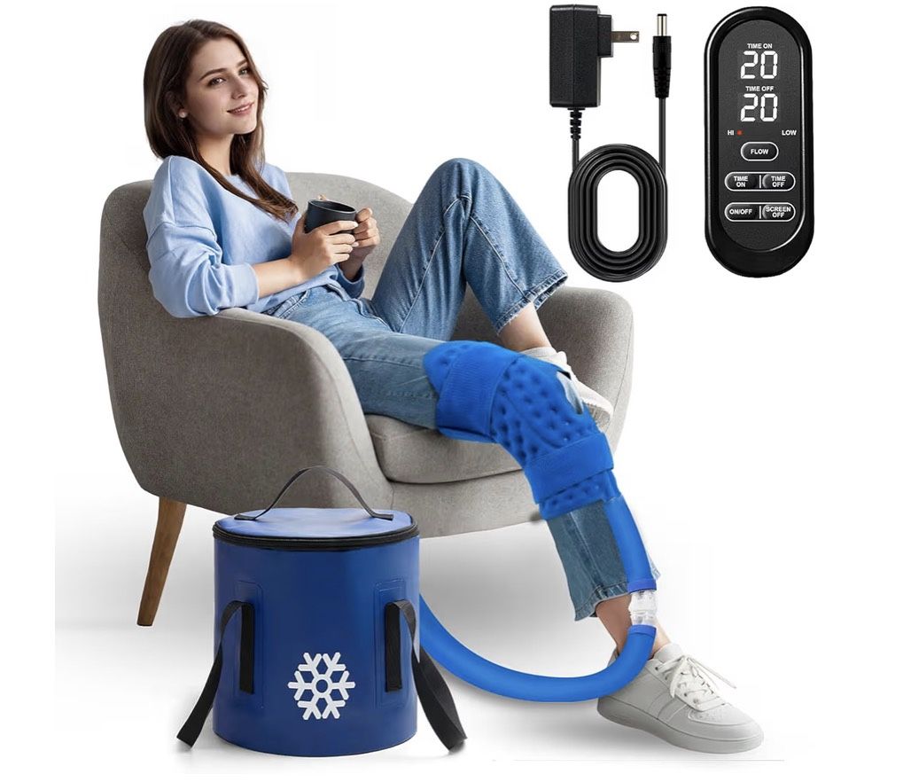 GALINAND Ice Machine for Knee After Surgery 2.0, Portable Cold Therapy Machine for Knee Replacement, Ice Therapy for Post Surgery, Cryotherapy System,