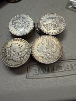 Morgan silver dollars. 20