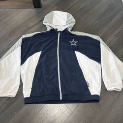 Ultra Game Dallas Cowboys Anorak Style Windbreaker Jacket NFL Football Mens 2XL
