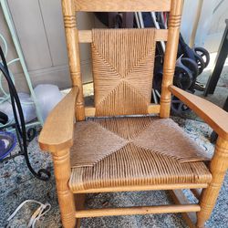 Kids' Wood Handmade Rocking Chair. 