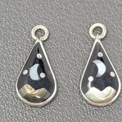 Vintage Sterling Silver Southwest Moon and Stars Pendant Charms
