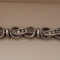 925 Diamond Infinity Bracelet