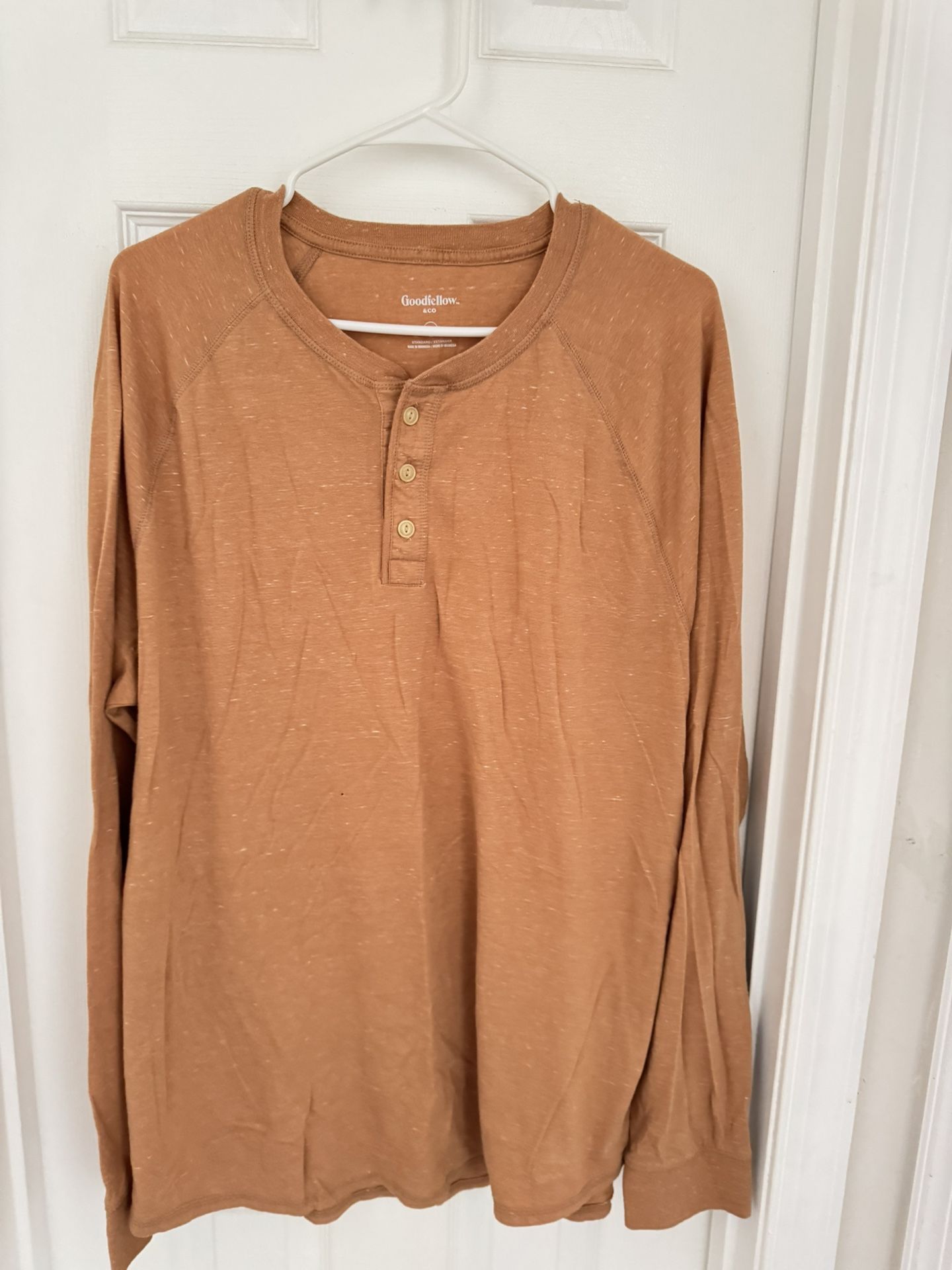 Goodfellow & Co Long Sleeve Copper Light Weight Shirt size Xl (cash & pick up only)