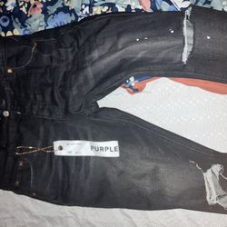 Black Purple Jeans