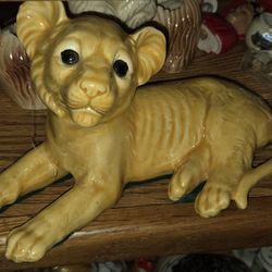 Lion Cub Porcelain Figure