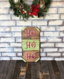 Handcrafted wood Christmas signs
