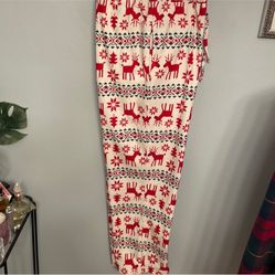 Hanna Andersson Unisex Adult Holiday Flannel Pajama Pants - Dear Deer size M