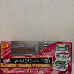 Glade Scented Oil Candles TRIO ( 3 Decorative Glass Holders & 3 Oil Candle Refills)