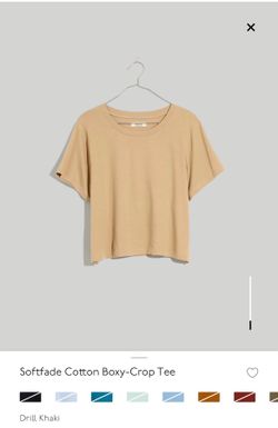 Softfade Cotton Boxy-Crop Tee