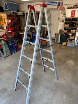 Folding ladder space saving RV ladder