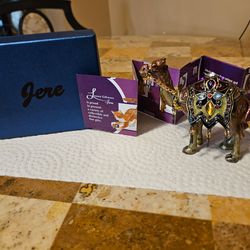 Luxury Bejeweled Giftware by "Jere" features Amir Prince of the Desert Camel with matching necklace and Pendant Charm