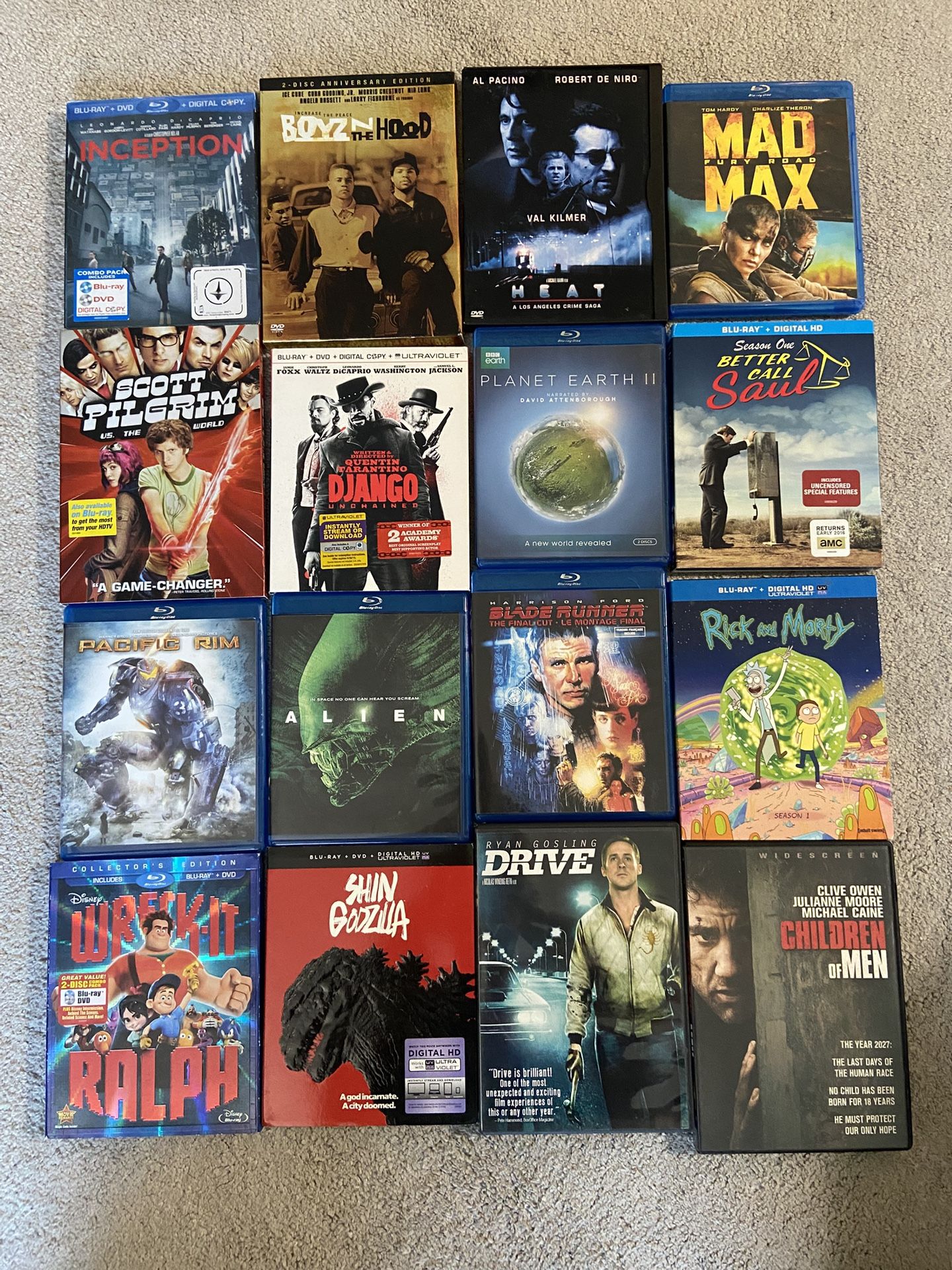 DVD/Blu Ray’s (Rick And Morty, Godzilla, cult classics Etc)