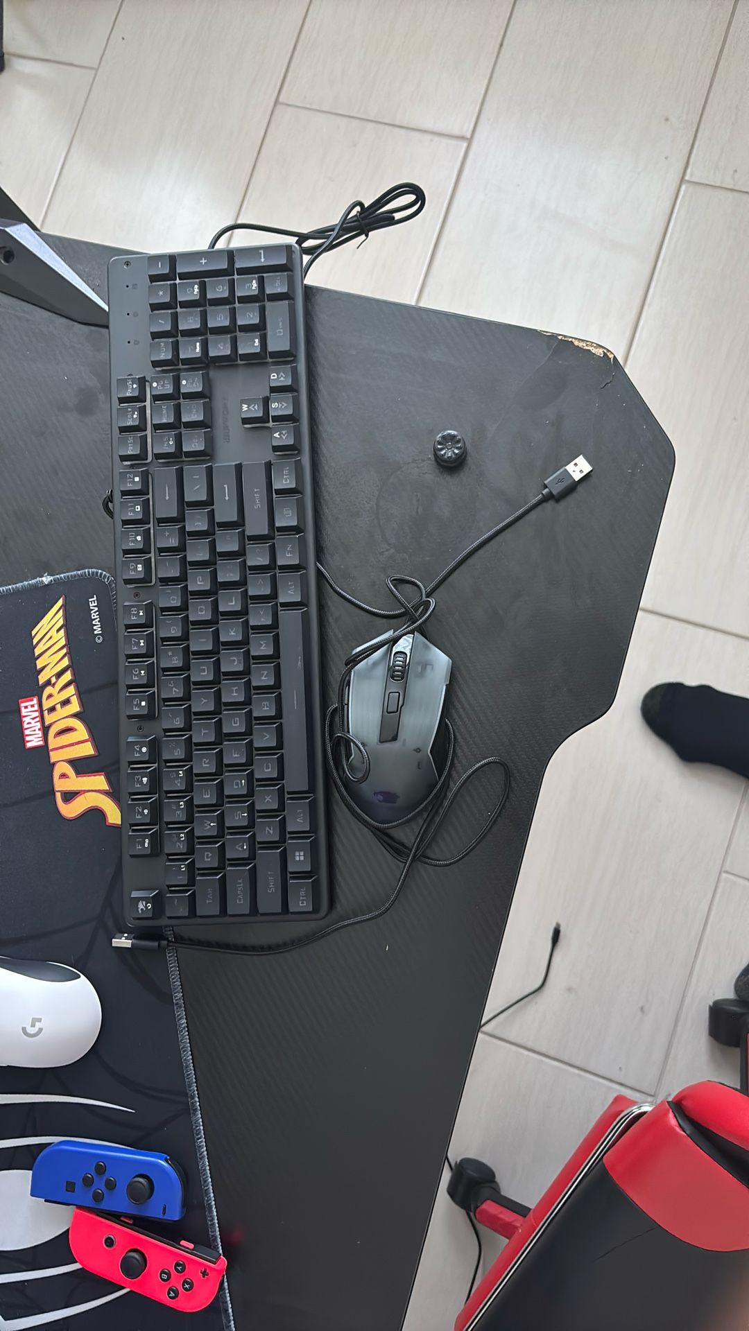 Red dragon rgb gaming mouse and keyboard