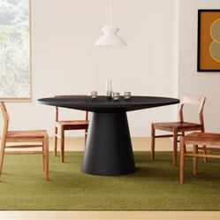 Black Pedestal Dining Table