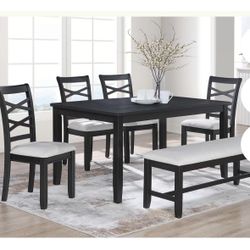 Dining Table Set With Chairs And Bench 