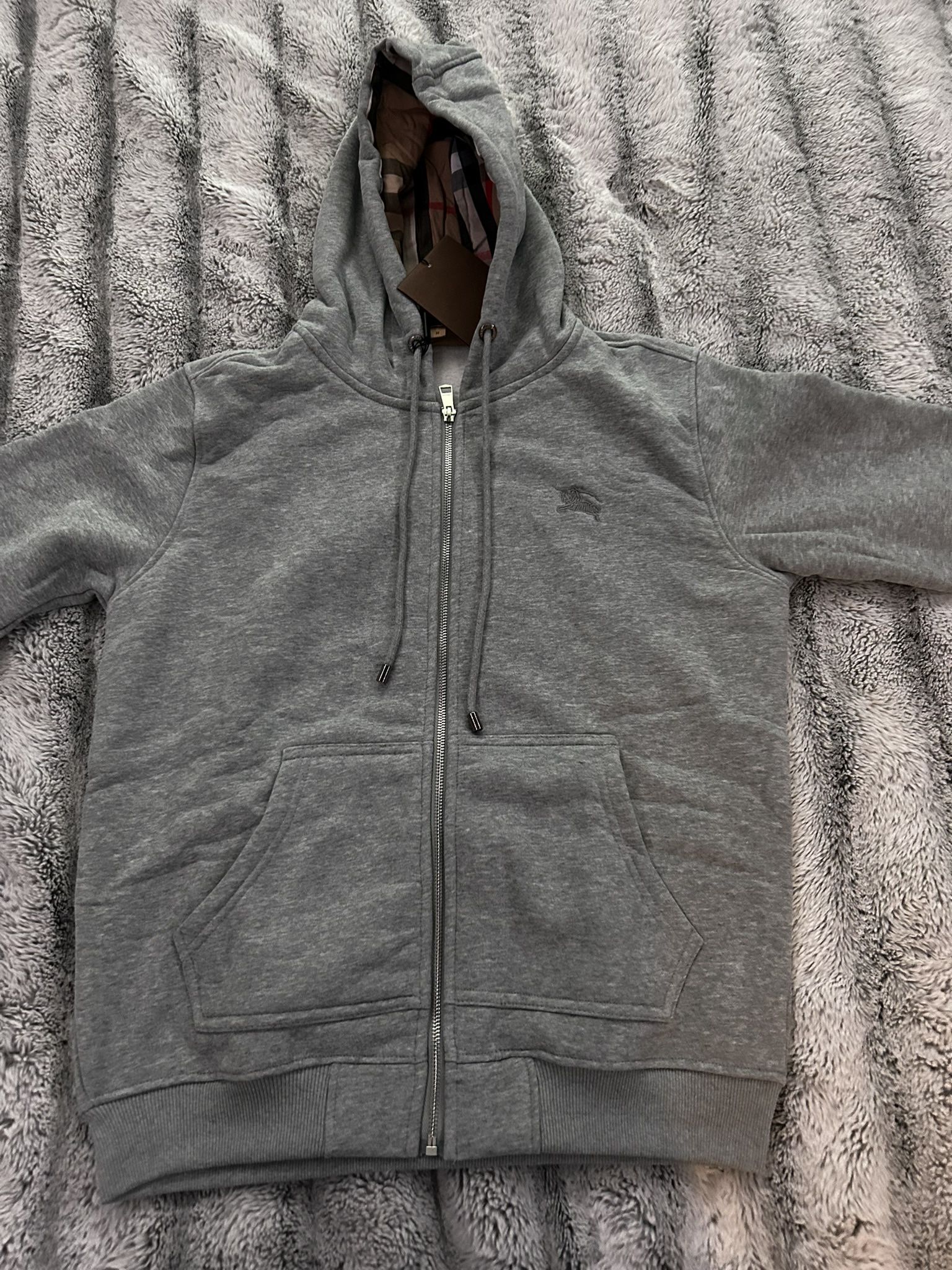Grey Burberry Zip-Up
