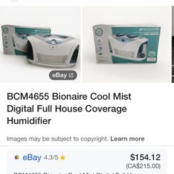 Bionaire Cool Moisture Console Humidifier NEW